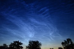 Waves in sky clouds night