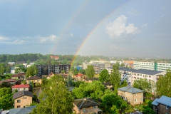 An other view from my dorm rainbow rain dorm tartu